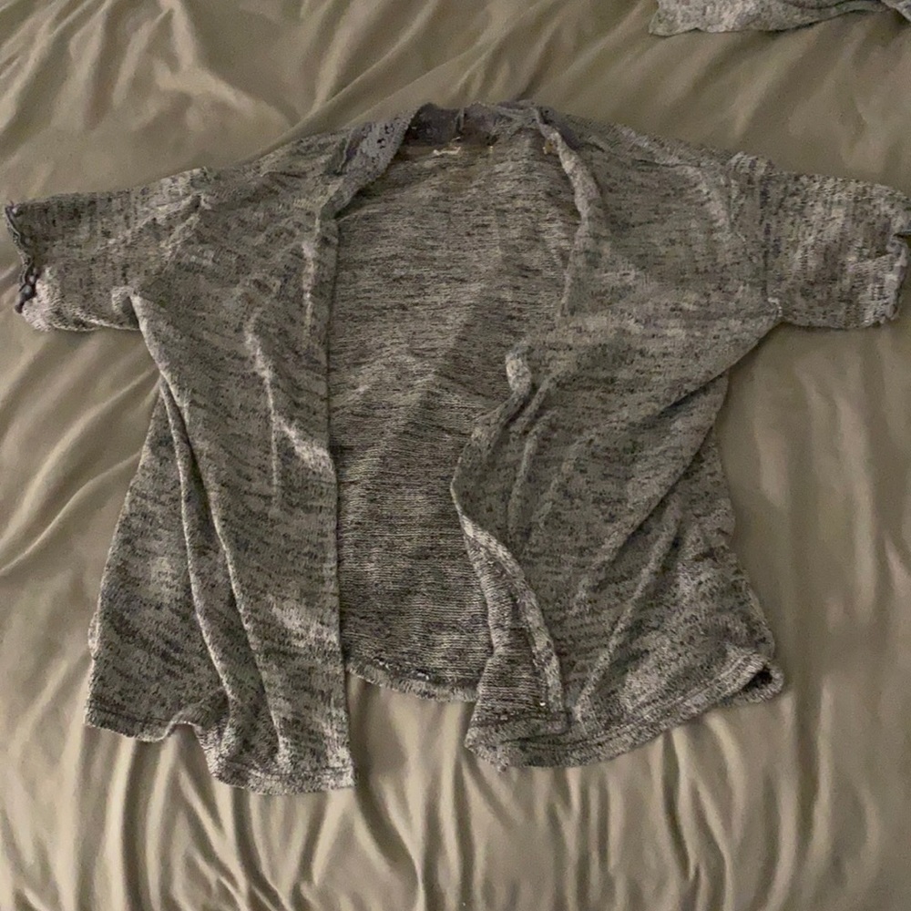 gray cardigan size small
